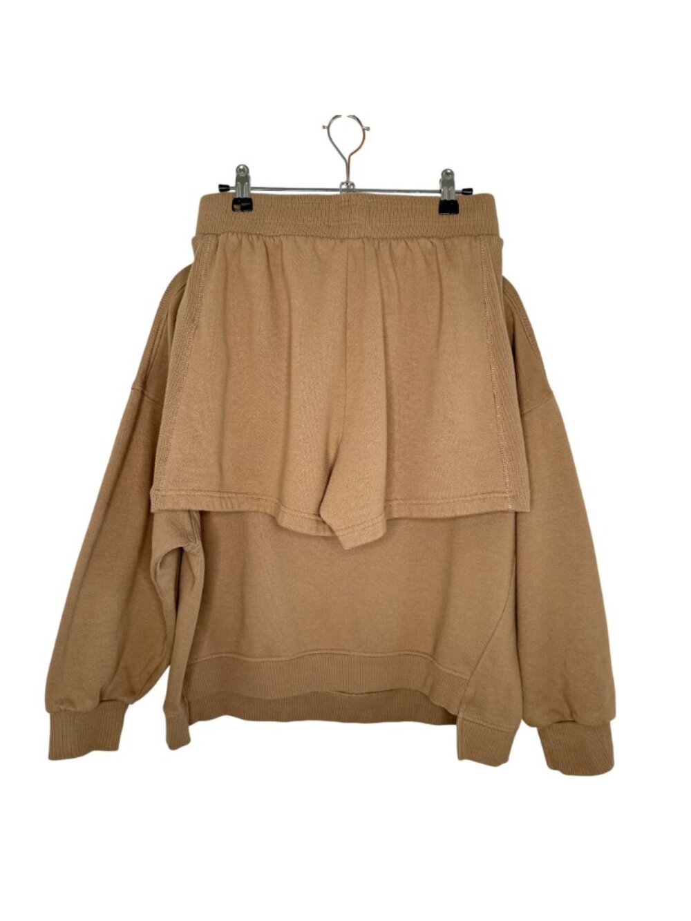 Risen Los Angeles Brown Sweatshirt/Shorts Set, M/S - Picture 2 of 9